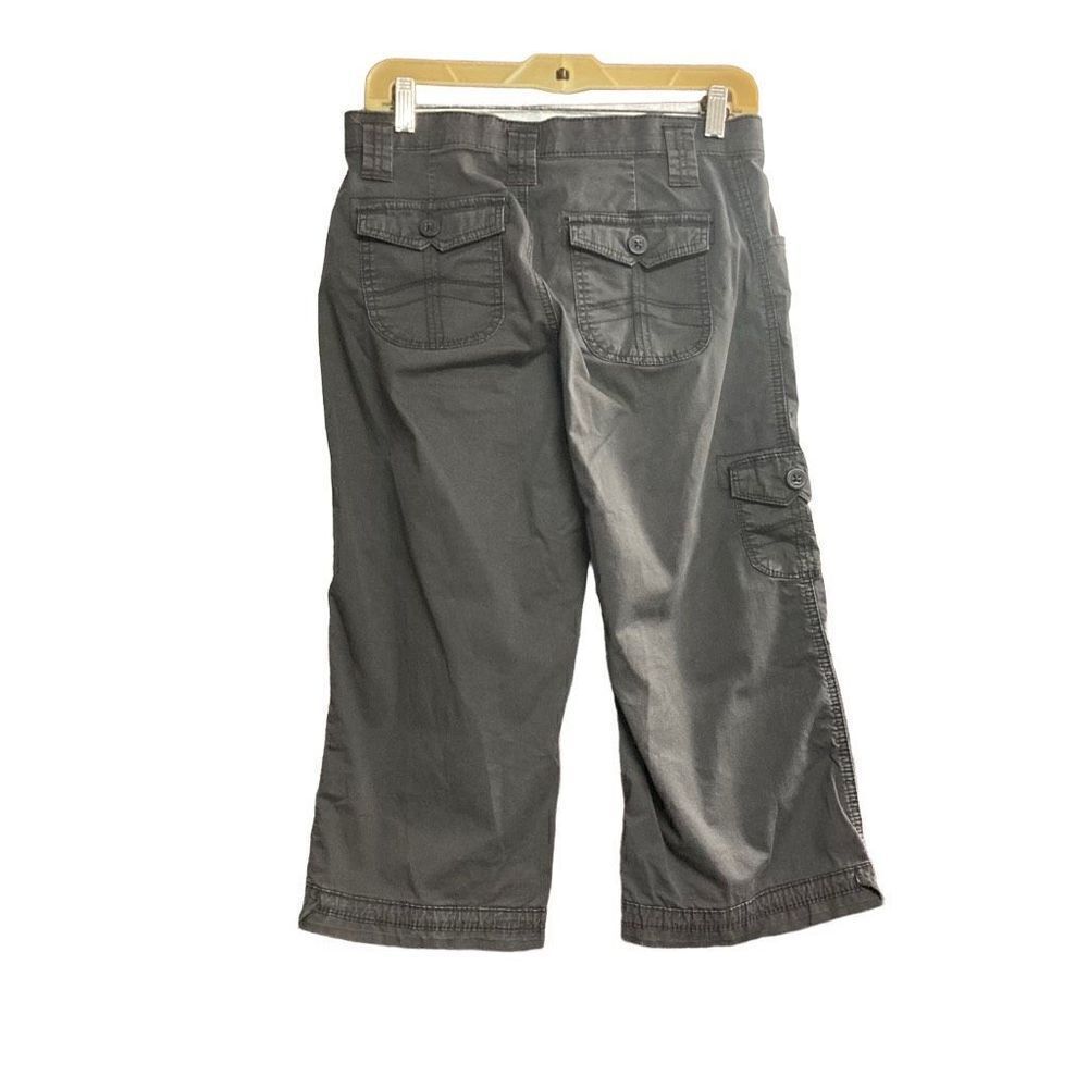 LEE Women’s Cropped Cargo Pants Brown Size 6M Capri - Picture 2 of 12